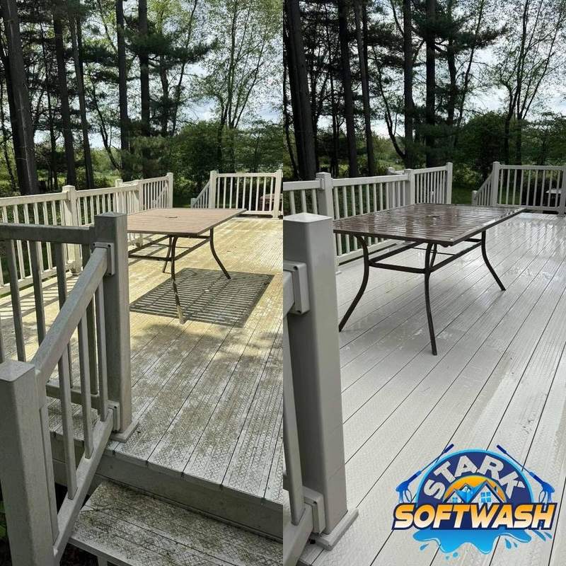 Composite deck cleaning